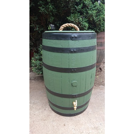40 Gallon Green Stained Water Butt