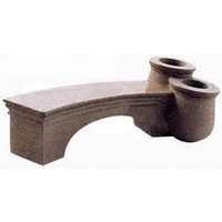 Florina Granite Bench With Planter - Beige