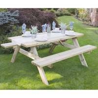 Rectangular Timber Picnic Table - Large
