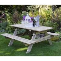 Rectangular Timber Picnic Table - Small