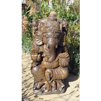 Ganesh Stone Statue - Burnt Umber