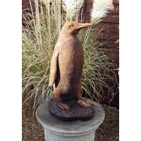 Giant Penguin Stone Garden Ornament - Burnt  Umber