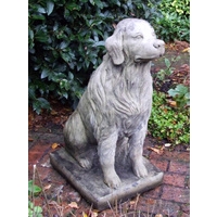 Golden Retriever Stone Statue