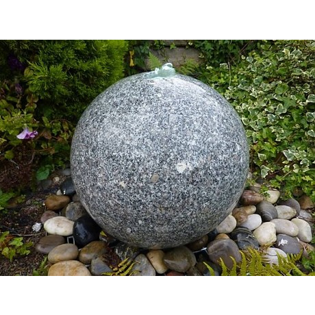 Granite Sphere Grey Polished Fountain