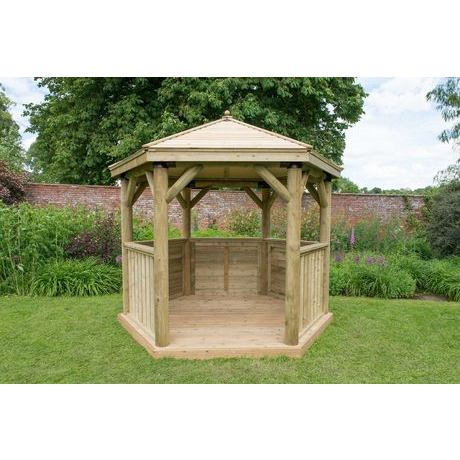 3M Premium Hexagonal Wooden Garden Gazebo with Timber Roof