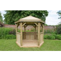 3M Premium Hexagonal Wooden Garden Gazebo with Timber Roof