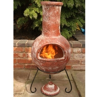 Colima Red Glazed Clay Mexican Chimenea - Large