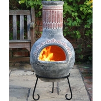 Plumas Mexican Clay Chimenea - Large