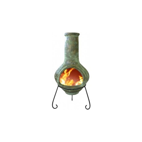 Tibor Jumbo Clay Mexican Chimenea - Brown