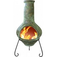 Tibor Jumbo Clay Mexican Chimenea - Brown