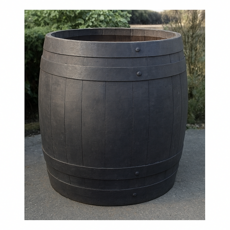 Kilderkin Barrel Planter - Dark Stained Finish