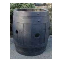 Kilderkin Barrel Planter - Dark Stained Finish