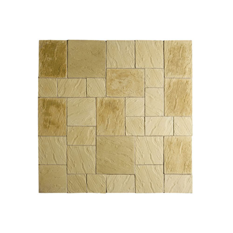 Abbey Paving Random Patio Kit 5.76 m - York Gold