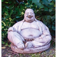 Large Laughing Buddha Stone Statue