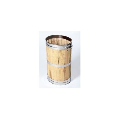 Log / Coal Oval Storage Barrel - Stainless Steel Hoops