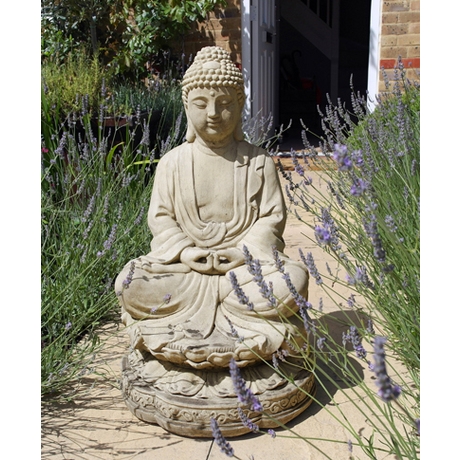 Lotus Buddha Stone Statue