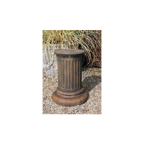 Doric Column - Burnt Umber Stone Pedestal