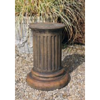 Doric Column - Burnt Umber Stone Pedestal