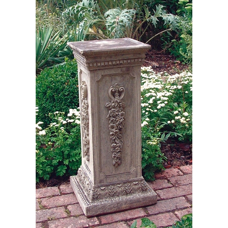 Floral Plinth - Cotswold Stone Pedestal