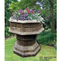 Grand Gothic Font Cotswold Stone Planter