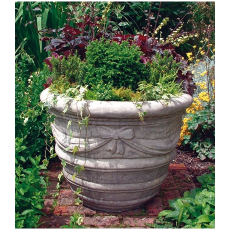 Large Draped Vase - Cotswold Stone Planter