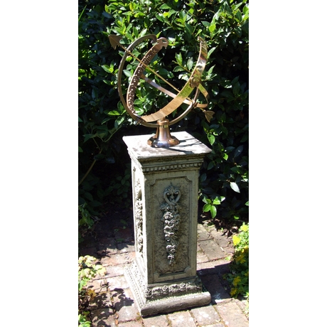 Garden Sundial - Large Floral Armillary