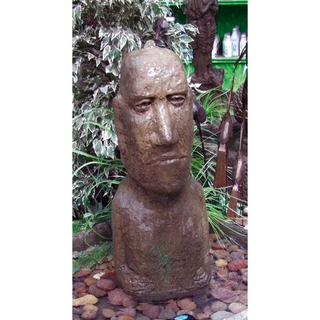 Large Moai Head Stone Fountain