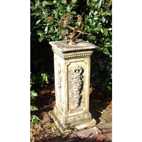 Garden Sundial - Medium Floral Armillary