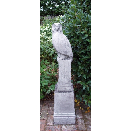 Owl Stone Sculpture - Old Slate Finish