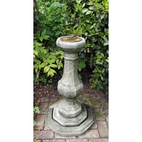 Pedestal Aged Brass Garden Sundial - Cotswold Stone