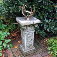 Rococo  Armillary Garden Sundial - Cotswold Stone
