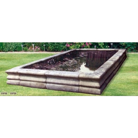 Roman Rectangular Stone Pool Surround