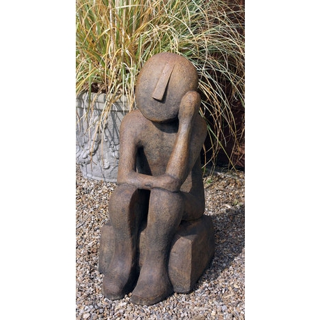 Stanley Contemporary Stone Statue - Burnt Umber