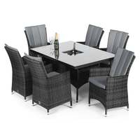 Maze Rattan - LA 6 Seat Rectangle Dining Set With Ice bucket