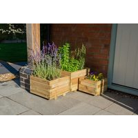 Kendal Square Wooden Planters Set of 3
