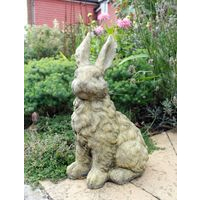 Fluffy Rabbit Stone Statue