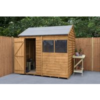 8x6 Overlap Reverse Apex Garden Shed Dip Treated