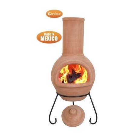 Colima Natural Terracota Clay Mexican Chimenea - Large