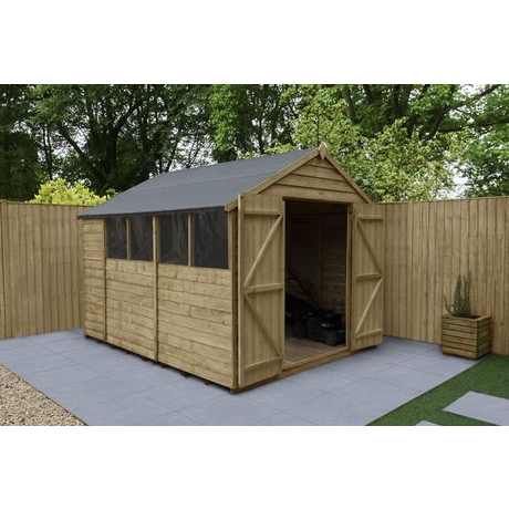 10x8 Overlap Apex Workshop Shed Pressure Treated