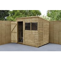 7x5 Pressure Treated Overlap Pent Garden Shed