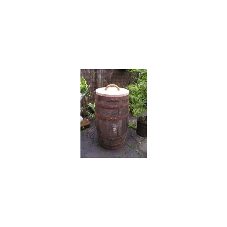 120 Litre Oak Barrel Waste Bin