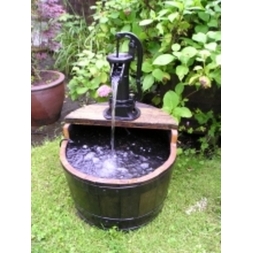 Dark Oak Pitcher Pump Water Garden - OUT OF STOCK