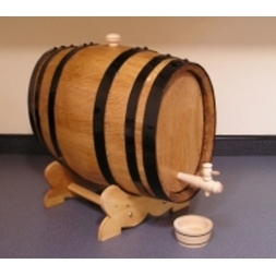 Oak 10-litre Oval Shaped Wine Barrel laquered finish