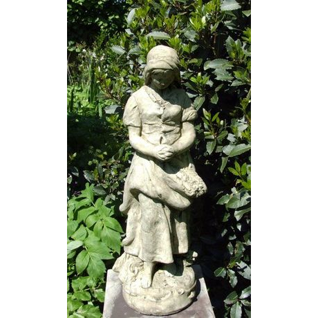 Peasant Girl Cotswold Stone Sculpture