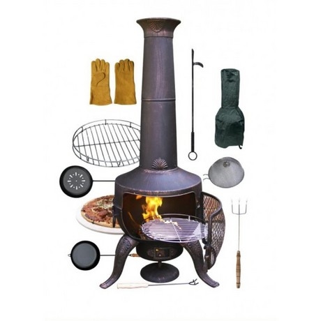 Gardeco Tia Bronze Chiminea - Bundle