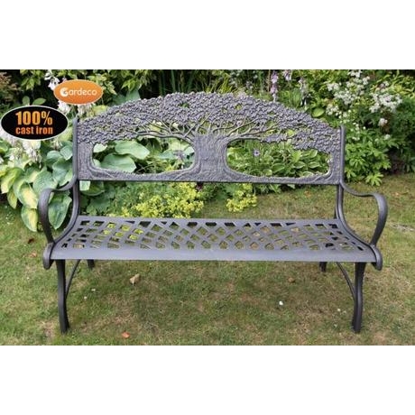 Countryside Cast Iron Bench WithTree Motive
