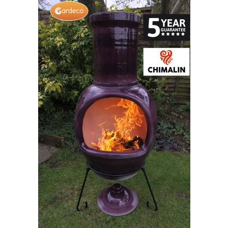 ASTERIA extra-large chimenea - mottled purple - Optional Colours