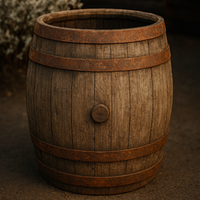 Firkin Barrel Planter - Natural Finish