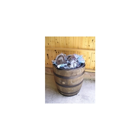 Retail Display Oak Barrel Gondola - Rustic