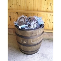 Retail Display Oak Barrel Gondola - Rustic
